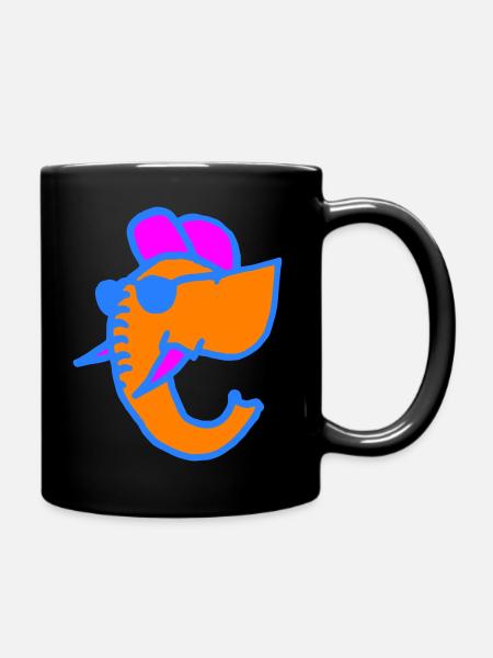 Coolephant colors - Tasse einfarbig - Schwarz