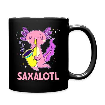 Cute Axolotl Kawaii Saxalotl - Mug uni - noir - Droite