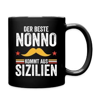 Italien Nonno Sizilien Sizilianer Geschenk - Tasse einfarbig - Schwarz - Rechts