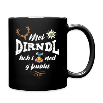 Damen Trachtenshirt Kinder Mei Dirndl - Tasse einfarbig - Schwarz - Rechts