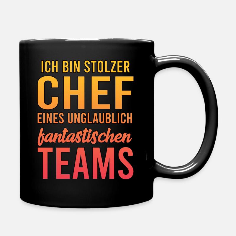 Ich bin stolzer Chef eines unglaublich - Tasse einfarbig - Schwarz