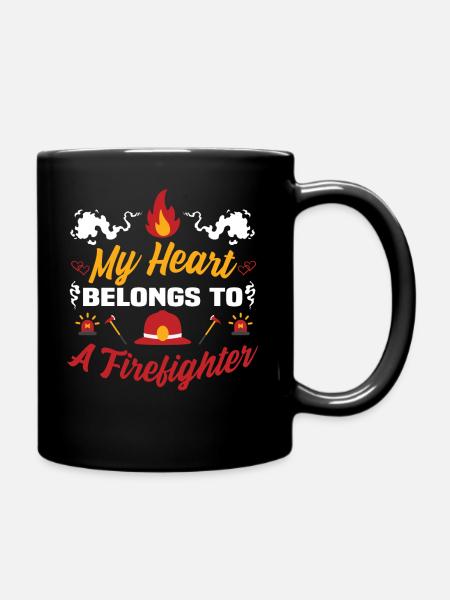 Feuerwehrmann Ehemann Frau Ehepartner - Tasse einfarbig - Schwarz