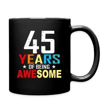 45 ans anniversaire anniversaire 45 anniversaire cadeau 45 ans - Mug uni - noir - Droite