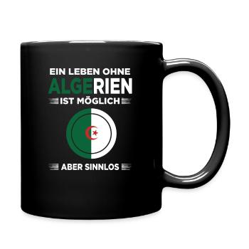 Algerien Algerisch Algerische Flagge Algeria - Tasse einfarbig - Schwarz - Rechts