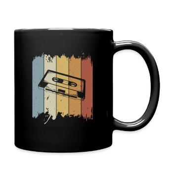 Retro Kassette Musik Oldschool Tape Mixtape - Tasse einfarbig - Schwarz - Rechts