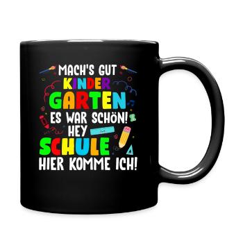 Grundschule Einschulung Schulkind 2022 Schultag - Tasse einfarbig - Schwarz - Rechts