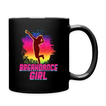 Breakdance Mädchen Tänzerin - Tasse einfarbig - Schwarz - Rechts