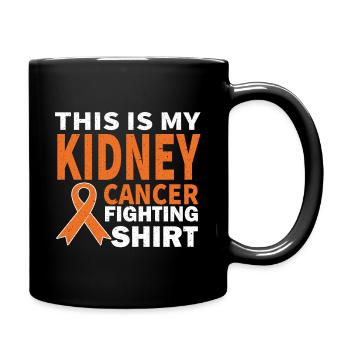 Nieren Krebs Nierenkrebs Schleife Survivor Chemo - Tasse einfarbig - Schwarz - Rechts