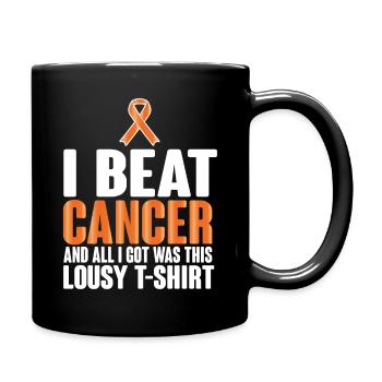 Nieren Krebs Nierenkrebs Schleife Survivor Chemo - Tasse einfarbig - Schwarz - Rechts