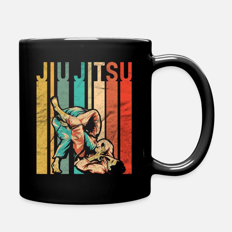 Retro Jiu Jitsu - Full Colour Mug - black