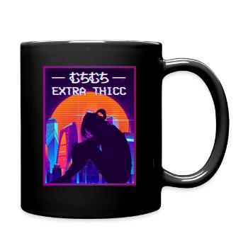Extra Thicc Sad Anime Girl Tokyo Streetwear Lofi - Mug uni - noir - Droite