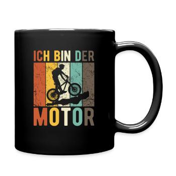 MTB Downhill Bike Mountainbike Fahrrad Mann Lustig - Tasse einfarbig - Schwarz - Rechts