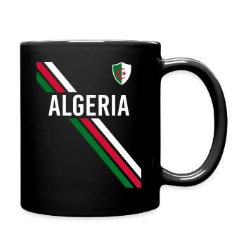 Algerien Algeria Flagge Fahne Trikot Fußball - Tasse einfarbig - Schwarz - Rechts