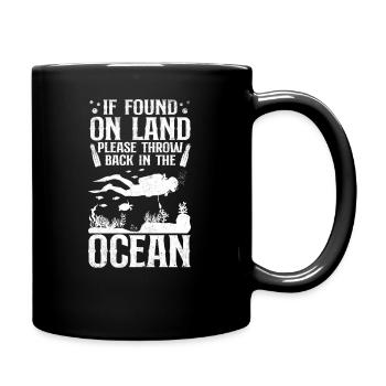 Scuba Diving Diver If Found On - Mug uni - noir - Droite