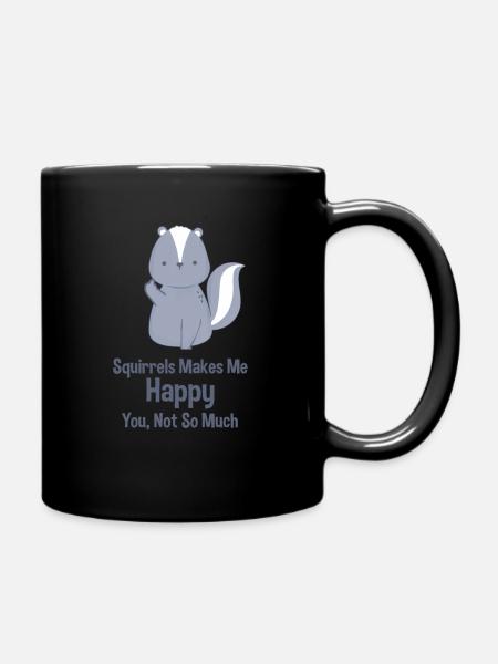 Écureuils drôles - Mug uni - noir