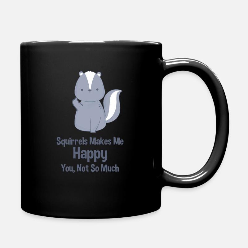 Écureuils drôles - Mug uni - noir