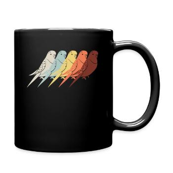 Cadeau de perruche rétro vintage - Mug uni - noir - Droite