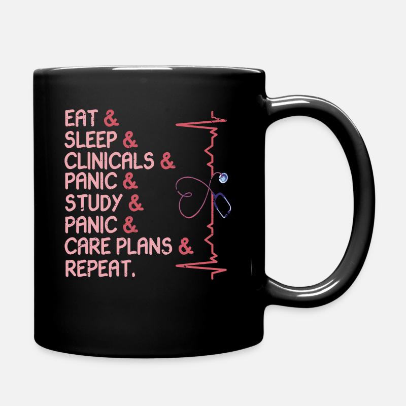 Krankenschwester Klinik Studieren Lustig Geschenk - Tasse einfarbig - Schwarz