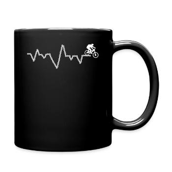 Mountain bike bike with chain - Full Colour Mug - black - Right
