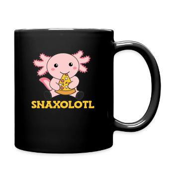 Snaxolotl Axolotl Liebhaber süße Tiere Pizza - Tasse einfarbig - Schwarz - Rechts