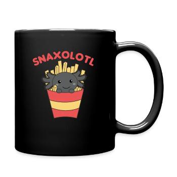 Snaxolotl Axolotl Liebhaber süße Tiere Pommes - Tasse einfarbig - Schwarz - Rechts