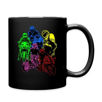 Motocycles / moto / moto biker - Mug uni - noir - Droite