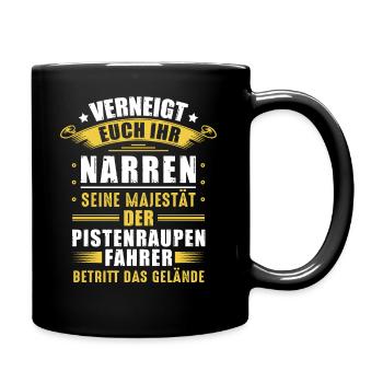 Pistenfahrzeug Pistenraupe Pistenraupenfahrer - Tasse einfarbig - Schwarz - Rechts