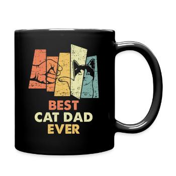 Vintage Best Cat Dad Ever Bump Fit - Mug uni - noir - Droite
