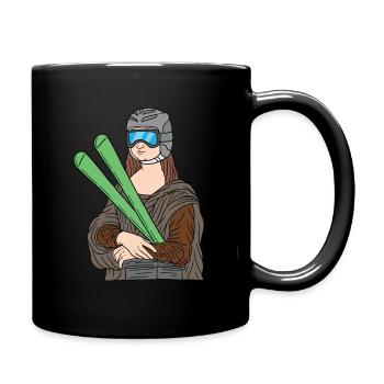 Mona Lisa Skier Leonardo Da Vinci Ski Hiver - Mug uni - noir - Droite