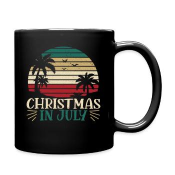 Christmas In July Summer Holidays - Full Colour Mug - black - Right