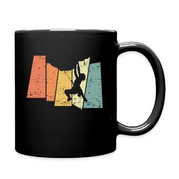 Retro Montagne escalade de roche amateurs - Mug uni - noir - Droite