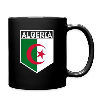 Algerien Algeria Flagge Fahne Wappen - Tasse einfarbig - Schwarz - Rechts