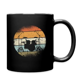 Cadeau de batteur - Mug uni - noir - Droite