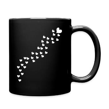 Cœurs - Mug uni - noir - Droite