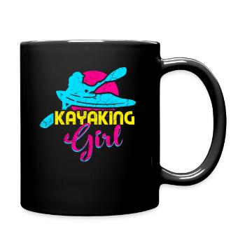 Kayaking fille aviron femmes - Mug uni - noir - Droite