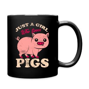 Just A Girl Who Loves Pigs - Full Colour Mug - black - Right