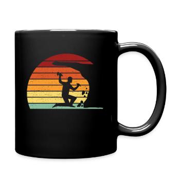Retro Vintage Geologist Geology Stone Sunset - Tasse einfarbig - Schwarz - Rechts