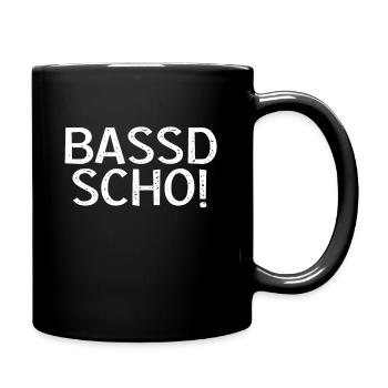 Bassd scho - Tasse einfarbig - Schwarz - Rechts