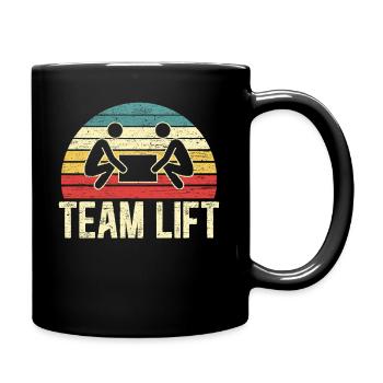 Team Lift Lagerarbeiter Lagerhaltung Lagerist - Tasse einfarbig - Schwarz - Rechts