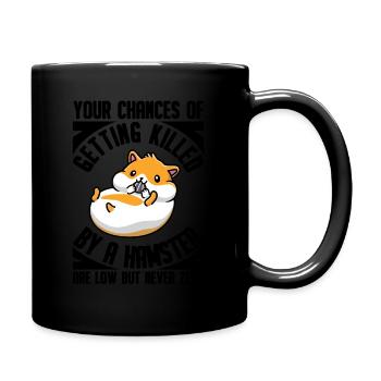 Von Einem Hamster Getötet Sind Niedrig, Aber Nie - Tasse einfarbig - Schwarz - Rechts