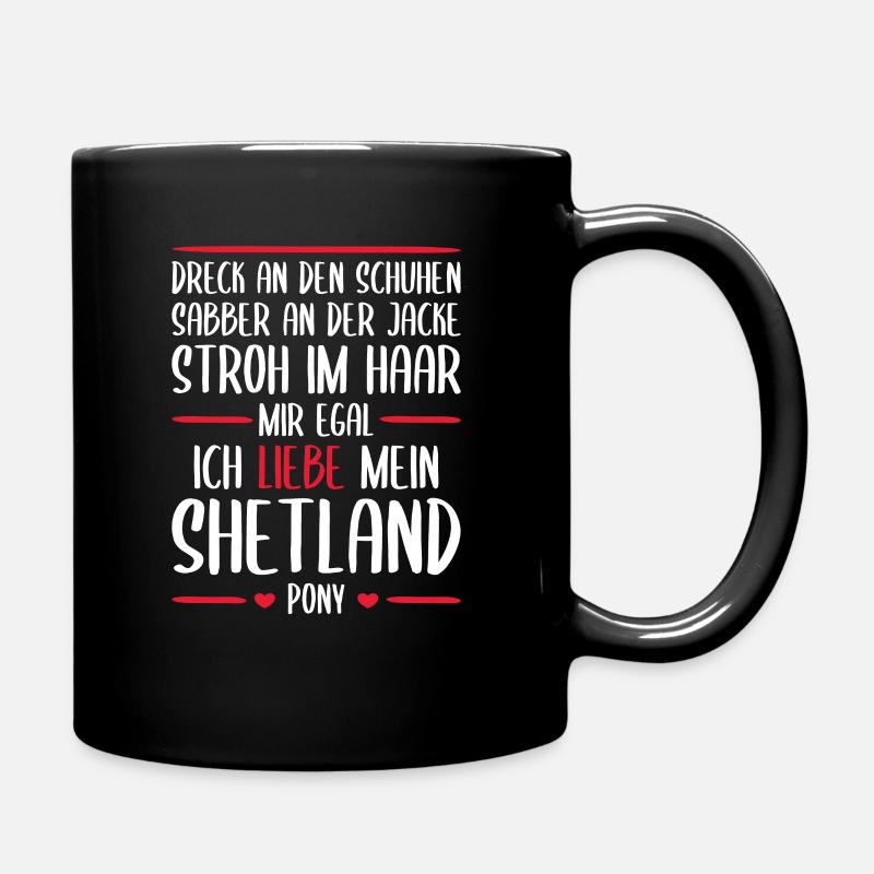Shetland Pony Shetty Liebe Geschenk - Tasse einfarbig - Schwarz