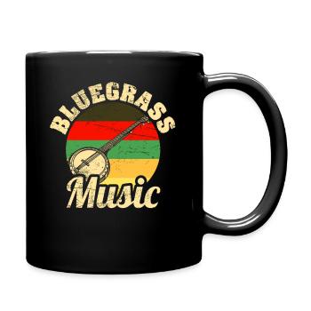 Bluegrass Banjo Gitarre - Tasse einfarbig - Schwarz - Rechts