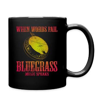 Bluegrass Banjo Gitarre - Tasse einfarbig - Schwarz - Rechts