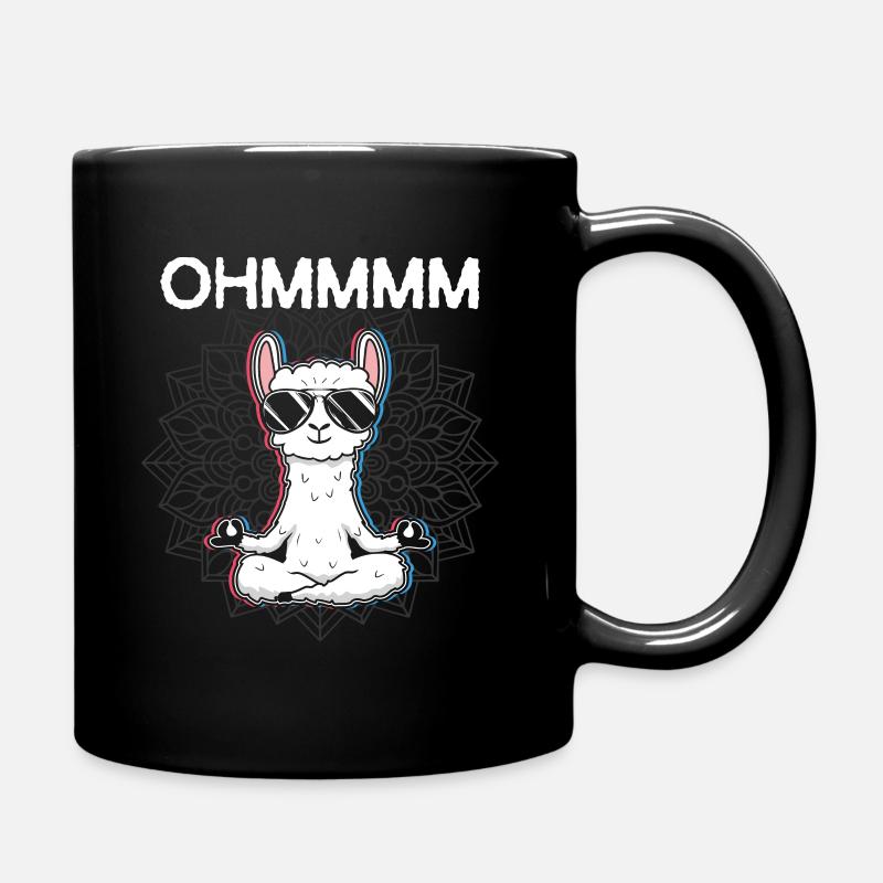 OHMMM Meditation Lama yoga - Tasse einfarbig - Schwarz