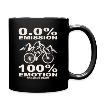 Fahrrad Radfahrer Mountainbike Radsport - Tasse einfarbig - Schwarz - Rechts