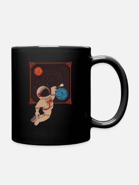 Weltraum Astronaut - Tasse einfarbig - Schwarz