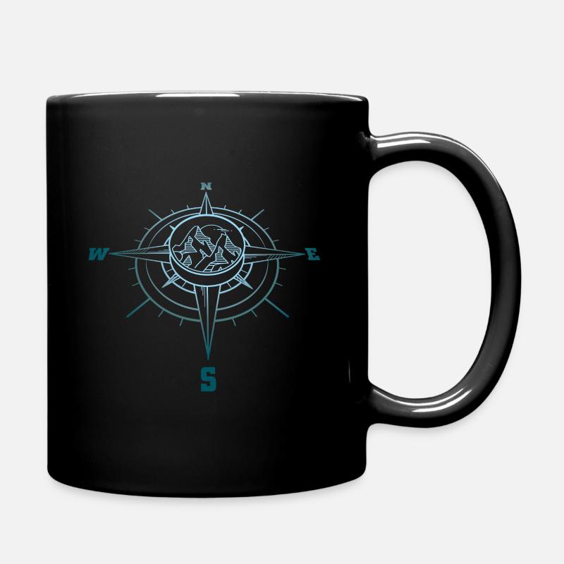 Kompass - Tasse einfarbig - Schwarz