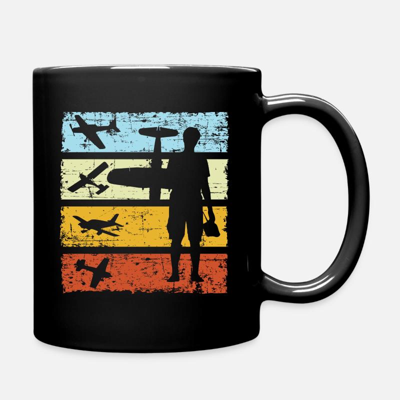 Model Airplane Aviation RC Flight retro vintage - Tasse einfarbig - Schwarz