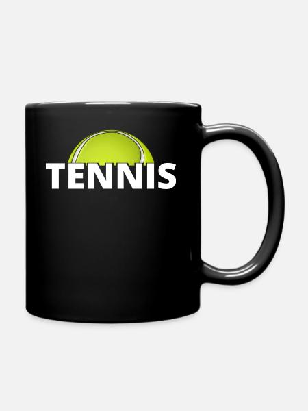 tennis / Tennis / Tennis / Tennis / Tennis jouer - Mug uni - noir