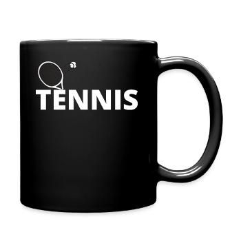 tennis / Tennis / Tennis spieler / Tennis Spielen - Tasse einfarbig - Schwarz - Rechts